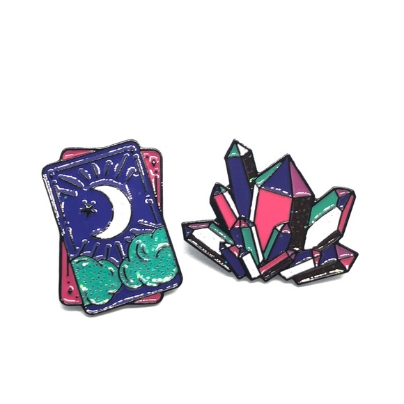 Accessories - 🆕 TAROT CRYSTALS ENAMEL PIN BROOCH LAPEL
